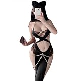 JasmyGirls Cosplay Dessous Freche Prinzessin Rollenspiel Outfits für Frauen Halloween Katze Ägyptische Kleopatra Kostüm Succubus Kleid