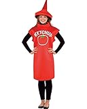 (PKT) (844267-55) Adult Ketchup Bottle Costume (Standard) - Brd:amscan