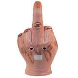 shayulajiao Mittelfinger Maske Latex Vollkopf für Erwachsene, Realistische Halloween Finger Kostüm Kopfmaske, Fasching Karneval Party Masken, Lustige Geschenkidee & Protest Accessoire