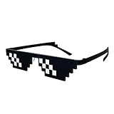 Lorigun Thug Life Sonnenbrillen pixelig Mosaik Brille Party Brille MLG Shades (12 Pixel)