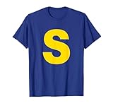 Buchstabe S gelb Streifenhörnchen Kostüm Gruppen Karneval S T-Shirt