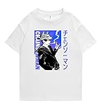Chainsaw Man T-Shirt Anime Hayakawa AKI Cosplay Kostüm Grafik Bedruckt Rundhals Kurzarm T-Shirts Sport Tops für Damen Herren