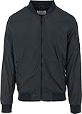 Urban Classics Herren Light Jacket Bomber Jacke, Schwarz, L EU