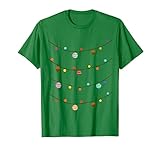 Weihnachtsbaumkostüm witziger Tannenbaum Christbaumkugeln T-Shirt