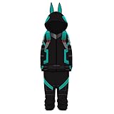 My Hero Academia Cosplay Jumpsuit Pyjama Anime Todoroki Shouto Midoriya Izuku Cosplay Kostüm Overall Pyjama für Halloween Party, Midoriya Izuku 2, M