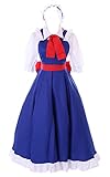 Kawaii-Story MN-206 Dienstmädchen Zofe Kleid blau 7-Teile Set Damen Kostüm von Tohru Cosplay für Kobayashi's Dragon Maid Fans (XXL)