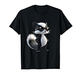 Stinktier Styles – Lustiges Stinktier-Motiv mit Sonnenbrille – Unisex T-Shirt in Schwarz, Kurzarm, Größe S, für Erwachsene und Humorliebhaber