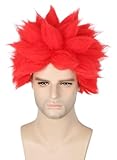 Topcosplay Perücke Rot Kurz für Erwachsene Cosplay Perücke für Halloween Karneval (Perücke Erwachsene)