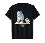 Star Wars R2D2 und Grogu T-Shirt, Herren, Damen, Unisex Kinder, Schwarz, S, Kurzarm, T-Shirt
