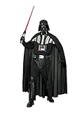 Rubie's 888107-L Rubie 's Offizielles Star Wars Darth Vader Deluxe Kostüm Erwachsene XL Größe, Schwarz Halloween
