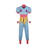 NUWIND Hisoka Anime Cosplay Kostüm Outfit komplettes Set für Halloween Party Verkleidung Erwachsene Herren Gr. XL, grün