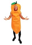 P'TIT CLOWN - 15376 - Karottenkostüm für Erwachsene - Unisex - Kostüm Obst und Gemüse - Für Karneval, Halloween, Cosplay, Kostümpartys und Motto-Events - Polyester - Einheitsgröße - Orange