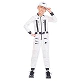 amscan 9904451 Astronauten-Kostüm für Kinder, 4-6 Jahre, 2-tlg, weiß