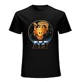 Alf Mens T-Shirt Black Graphic Unisex Tee Shirt XL