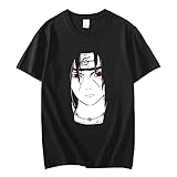 KONDZ Männer/Frauen Anime Harajuku Street Fashion Hip Hop Übergroße Bandai Uchiha Itachi Uchiha Itachi T-Shirt Grafik-T-Shirts Kurzarm-Oberteile