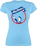 Shirt Damen - Karneval & Fasching - Ahoj Brause Kostüm Ahoj-Brause Verkleidung - M - Hellblau - t kostùm Erwachsene t-Shirt lustiges faschingskost Karnevals Karneval&Fasching Tshirt Fashing