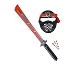 Next Ninja Schwert und Maske, rot, mit Licht und Sound, Schussfunktion, 60cm, mit Textilband, ab 3 Jahre