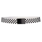 Goldschmidt Kostüme Rennfahrer Gürtel mit Zielflaggen-Muster Fasching Racing Kostüm Accessoires