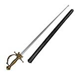Boland 00288 - Musketier-Degen mit Scheide, Länge 65 cm, Schwert, Waffe, Pirat, Seeräuber, Accessoire, Kostüm, Karneval, Themenparty, Mottoparty
