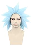 Topcosplay Blaue kurze Perücke für Cosplay Erwachsene Halloween Kostüm Party Perücken