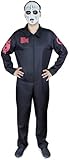 Foanja Slipknot Kostüm Erwachsene Verkleidung Slipknot Nr. 4 Jim Root Nr. 8 Corey Taylor Jumpsuit mit Maske für Fancy Dress up Halloween Karneval Geburtstag Party Maskerade Costume