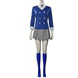 IGHSNZUH Heathers The Musical Rock Cosplay Veronica Sawyer Kostüm Komplettset Schuluniform Kleid Outfits(D,S)