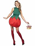 DEGUISE TOI Knackiges Erdbeerkostüm für Damen Obst rot-grün - Rot
