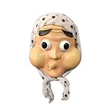 ZLCOS Japanische Anime Cosplay Hotaru Haganezuka Latex Maske Traditionelle Japanische Hyottoko Maske Halloween Kostüm Zubehör