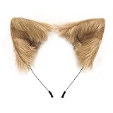 Handgefertigter Fuchs Wolf Katze Ohren Kopfbedeckung Kostüm Zubehör für Halloween Weihnachten Cosplay Party