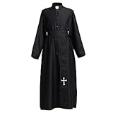 COSDREAMER Geistliche Soutane Klerus Robe Prediger Cassock Mens Lob Anbetung Robe