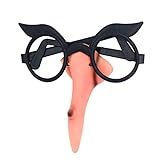 Halloween-hexe-brille Nasenanzug Linsenlose Brille Mit Einer Langen Warzen-hexennase Hexenkostüm-requisiten Für Halloween-maskerade-cosplay 1 Set Lange Warzen-hexen-nase Hexen-requisite Für Cosplay