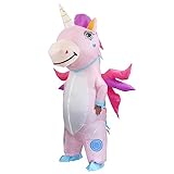 JASHKE Einhorn Kostüm Aufblasbar Einhorn Kostüm Erwachsene Aufblasbares Kostüm Herren Damen