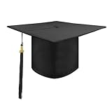 AUYAO Bachelor Hut Abschluss Hut Unisex Doktorhut Verstellbar Graduation Cap Absolventenhut hüte Geschenk für Abitur Studium Master Bachelor Abschluss Examen Hochschule Doktortitel Student (Schwarz)
