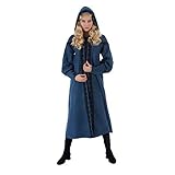 Chaks Ciri Damen Kostüm Mantel für Witcher Fans 118cm blau