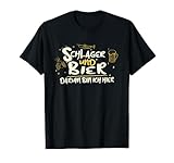 Schlager Und Bier Darum Bin Ich Hier Schlagerfan Kostüm T-Shirt
