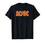 AC/DC Rock Music Band Yellow Outline Red Logo T-Shirt