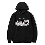 Millay Tokyo Ghoul Hoodie Ken Kaneki Eye Graphics Langarm-Pullover für Unisex, Schwarz, L