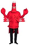 thematys Roter Hummer-Kostüm – Lustiger Onesie für Erwachsene, Einheitsgröße 160-185cm, Ideal für Karneval, Halloween & Mottopartys