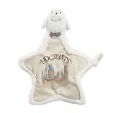 Rainbow Designs Harry Potter Hedwig Schmusetuch - Weiche Plüsch Neugeborene Schmusetuch mit Schneeeule Design - Sternförmige Babydecke mit Hogwarts-Illustration & geknoteter Ecke für sensorisches