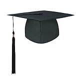 Tibroni Bachelor Hut Doktorhut Graduation Hat Absolventenhut in Schwarz, Graduation Cap, Abschluss Master Hut, Abitur Geschenke für Abschlussfeiern vom Studium, Universität, Hochschule, Abitur