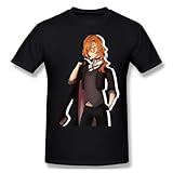 Brood Bungou-Stray-Dogs-Anime-Chuuya-Nakahara-BSD-T-Shirt-Vintage-Plus-Size-O-Neck-Cotton-Custom Black M