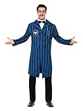 Smiffys Kostüm Herzog, Blau und Schwarz, mit Jacke, Hemdteil und Fliege