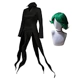 Anjinguang One Punch Man Cospay Tatsumaki Kleid Anime Cosplay Outfit Halloween Kostüm für Frauen Comic Con Party Uniform