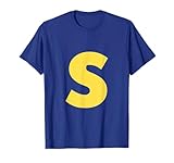 Lustiges Streifenhörnchen-Gruppen-Kostüm, Buchstabe S T-Shirt