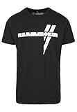 Rammstein Herren Weiße Balken Tee T-Shirt, Black, L
