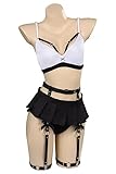 COSTHAT Tifa Lockhart Cosplay Kostüm FF7 VII Tifa Kleid Anzüge Halloween Sexy Dessous Outfits für Frauen (Tifa, Medium)