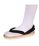 QYIFIRST Kimetsu no Yaiba Inosuke Hashibira Cosplay Clogs Pantoffel Holzschuhe Hausschuhe Sandalen für Kostüm Schwarz Unisex 33 (Inside length 20.5cm)