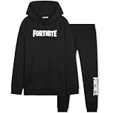 Fortnite Jungen Trainingsanzug - Bequemer Jogginganzug für Kinder und Teenager - Gamer Geschenk (Schwarz, 14-15 Jahre)
