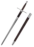 Battle-Merchant Schwert William Wallace mit Scheide Claymore Schottland 124cm echtem Stahl geschmiedet - Erwachsene - Metall