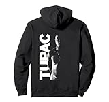 Tupac 2Pac Hip Hop Rap Music Side Photo Hoodie für Unisex Erwachsene, Schwarz, S (36/38, 46/48), Hip-Hop, Casual, Kapuze, Langarm, Baumwolle, Pullover, Novelty-Hoodies